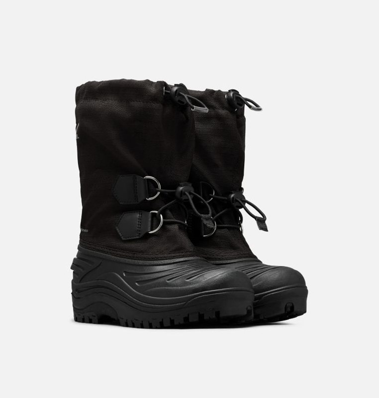 Kids Snow Boots Black/Grey - Sorel Youth Super Trooper™ - 064-UDWRIH